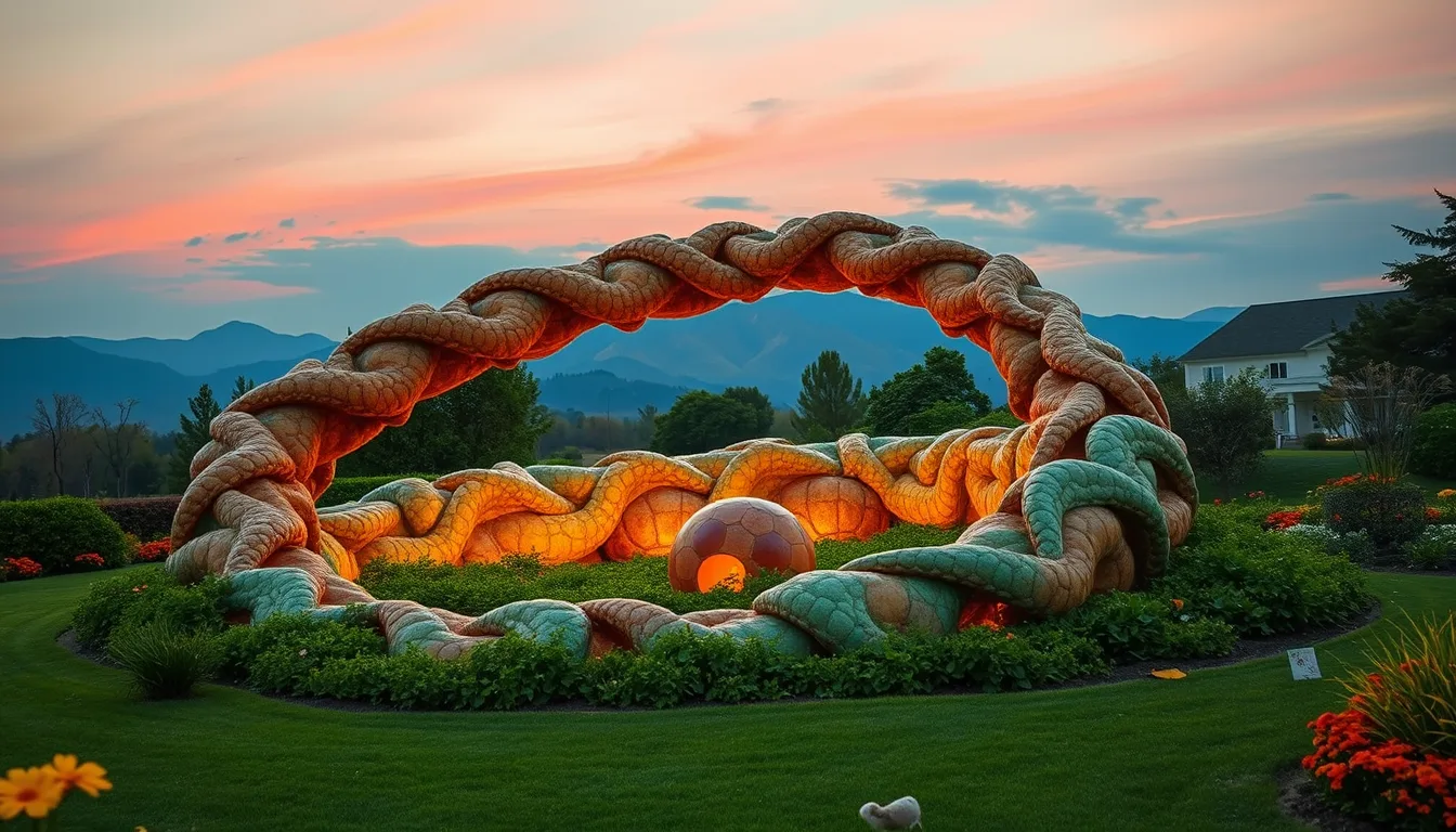 Sculpture for: An edible garter 'round the world