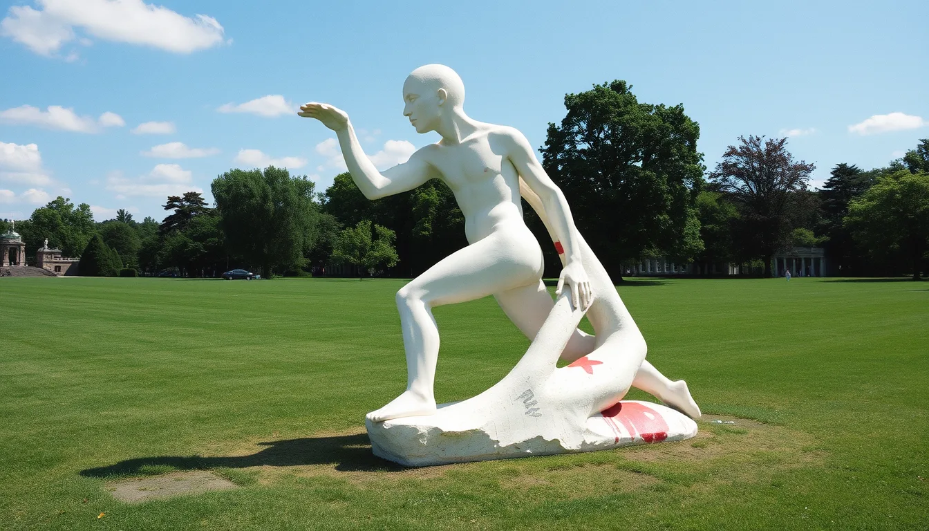 Sculpture for: Until even the blood was drained / Though my face was flush