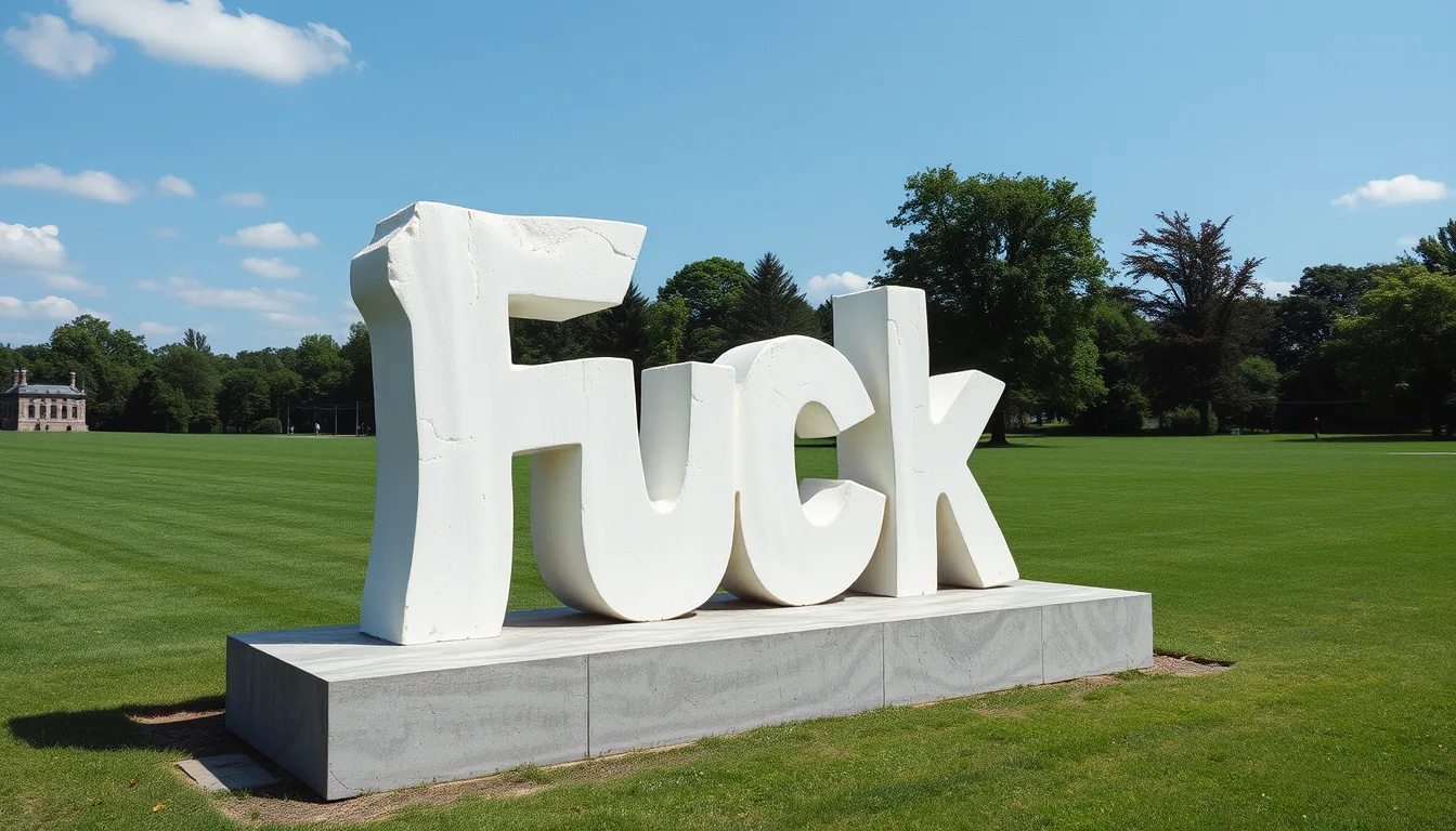 Sculpture for: 'Fuck' could use a makeover