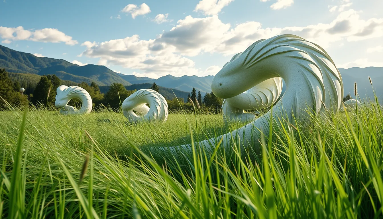Sculpture for: Grass flowing like dream