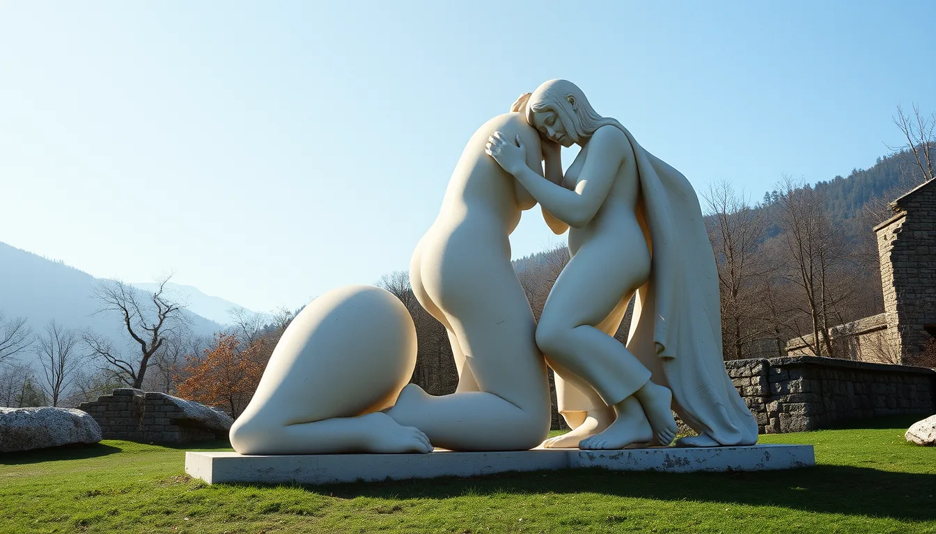 Sculpture for: And love is made stronger by loss