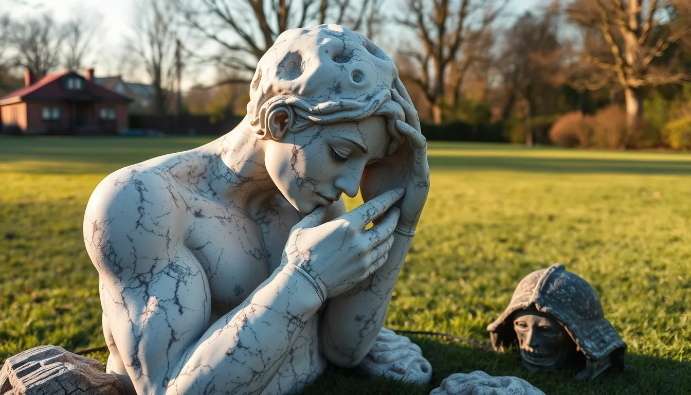 Sculpture for: Me trying to be tender / Her too tender to be worth trying