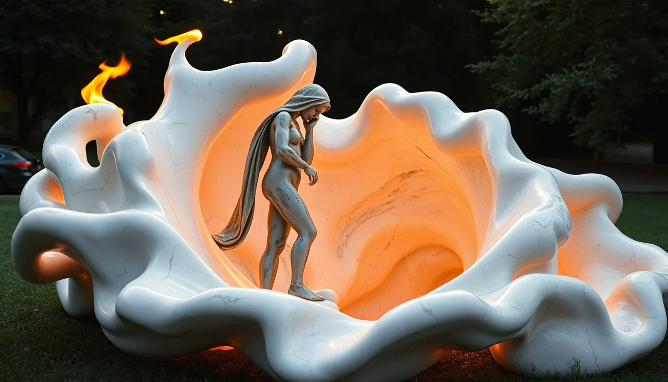 Sculpture for: Emerging from the flames of Time / To pull me